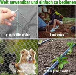 Grondankers Staal - Tentharingen Camping - Tuin en Tent - Verzinkt Robuust Materiaal - 100x25x4 mm - Zilver — thumbnail 5