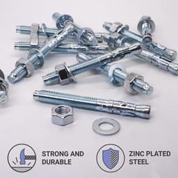 Wedge Anchors - Metal Dowels - Beton Bevestigen - Verzinkt Staal - M12 x 110 mm - Zilverkleurig — thumbnail 4