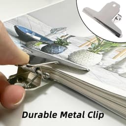 Grote Metalen Bindclips 75 mm - Sterke Klemmen voor Documenten en Foto's (10 stuks) — thumbnail 2
