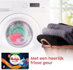 Robijn Wascapsules 3-in1 Black Velvet 15 stuks per verpakking - Voordeelverpakking - 4 stuks - Zwarte was - Zwart kleding — thumbnail 3