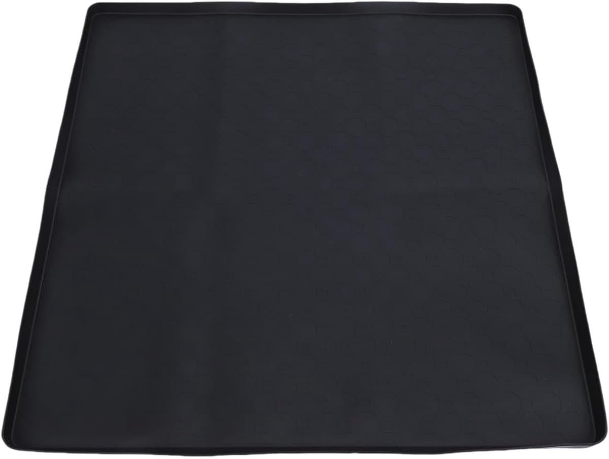 Apparaatmat Siliconen - Lekbak Mat - Bescherming Apparaten - Verhoogde Randen - 50x50cm - Zwart — afbeelding 1