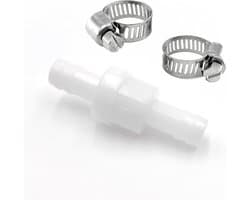 Terugslagklep voor Afvoerslangen - 10 mm Diameter, Geschikt voor Wasmachines en Drogers