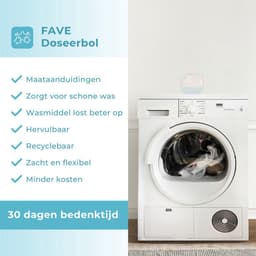 FAVE® Doseerbol - 2 Stuks - 230 ML - Wasbollen Wasmachine - Duurzame Wasballen - Wasbolletje Wasmiddel Vloeibaar — thumbnail 2