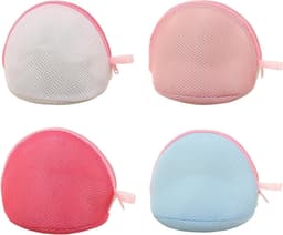4 stuks waszakken voor bh's en lingerie - Handige set met ritsen voor beha's, ondergoed en sokken - Ideaal voor op reis - Halfrond design met ingebouwde standaard - Mesh waszakken - Wasmachinetas — thumbnail 1