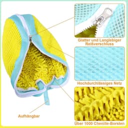 Herbruikbare schoenentas waszak met ritssluiting voor wasmachine - Set van 2 - Ideaal voor wasmachine en droger - Schoenen opbergen & wassen - Groot formaat - Schoenwaszakken — thumbnail 2