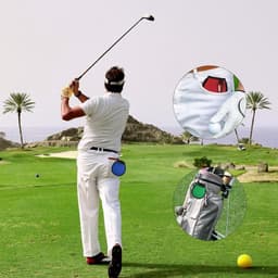 Set van 4 draagbare golfbalreinigers met tas en karabijnhaak - Handige golfaccessoires voor schone ballen - Waterdichte golfbalwasser met waszak - Golfcadeaus voor golfers. — thumbnail 5