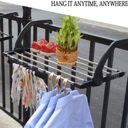 Radiator Clothes Airer Drying Rack for Balcony Hang and Small Spaces Foldable — thumbnail 5