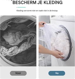 Waszak - 2 stuks - XL - 50*70CM - met touwstop - prachtige waszak - voorkomt vervorming van kleding - machinewasbare trui-netzak - ondergoedwaszak - speciale anti-vervormingsnetzak voor wasmachine - waszak voor thuis — thumbnail 2
