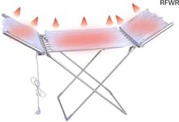 RFWR® Elektrische Verwarmde Kledingdroger en Opvouwbaar Droogrek voor Binnen met 18 Stangen — thumbnail 1