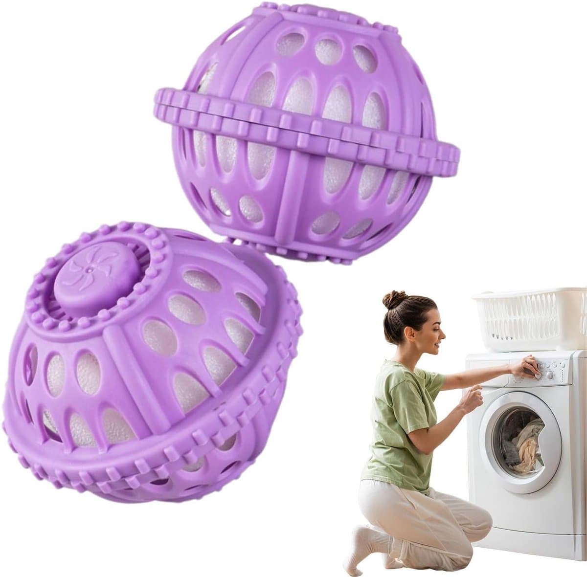 1 Stuk Wasmachine Wasballen - Niet Wasmiddel Droger Wasballen, Anti- Home Schoonmaakbenodigdheden Voor Gezinnen, Studenten, Vakantie, Reizen RV — afbeelding 1
