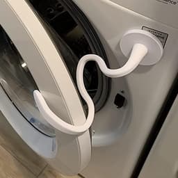 Deurstopper en stopper voor wasmachine met voorlader - Magnetische deurstopper voor wasmachine met 2,6 inch magneetvoet, verwijderbare deurstopper voor wasmachine. Houdt de deur van de wasmachine open om geurtjes te voorkomen (wit). — thumbnail 1