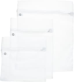 Set van 6x stuks waszakjes/wasnetjes wit in 3 formaten - Wasgoed zakjes - BH zakjes — thumbnail 1