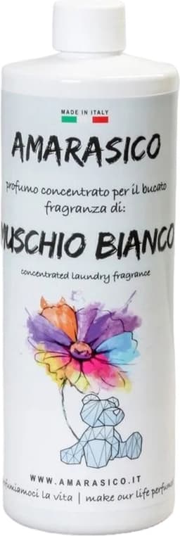 Amarasico Wasparfum Witte Muskus - 500 ml – Frisse was – Heerlijke geur – Textielverfrisser – Wasverzachter – Bloemengeur — thumbnail 1
