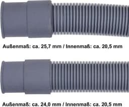 Afvoerslang 250 m 3/4" incl. beugel & slangklemmen voor wasmachine en vaatwasser — thumbnail 3