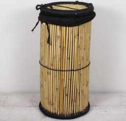 Migo Styling - Wasmand - Bamboe - rond - 58 Liter - Eco - Opbergmand - Wasbox met deksel - naturel — thumbnail 1