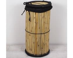 Migo Styling - Wasmand - Bamboe - rond - 58 Liter - Eco - Opbergmand - Wasbox met deksel - naturel