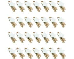 Sterren Wasknijpers 100 Stuks - Houten Clips - Decoratieve Klemmen - Handwerk - Klemmen voor Kerstmis - Duurzaam Hout - Decoratieve Knijpers