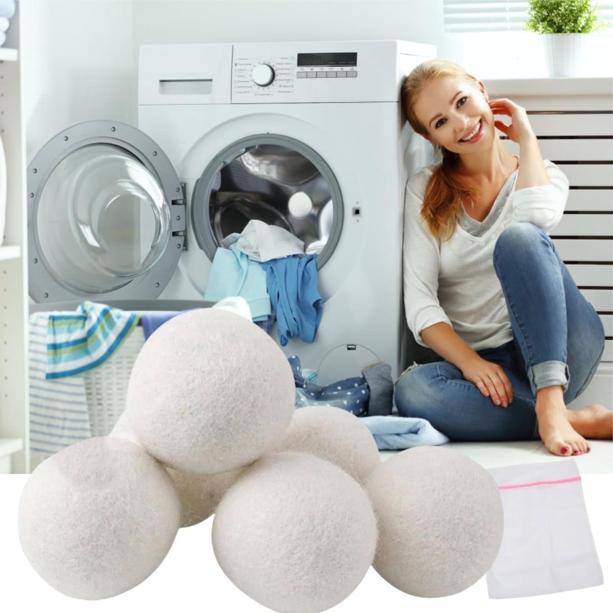 Solidchoice - Set van 6 Wol Droogballen voor de Droogtrommel — afbeelding 1