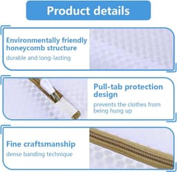 Laundry Bags, Pack of 2, Durable Mesh with Zip Laundry Bags, Travel Laundry Net, Deformation and Folding Clothes to - ShopVlot — thumbnail 5
