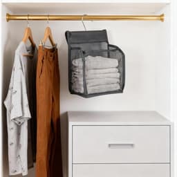Herbruikbare wasknijperzakken voor het ophangen van was, praktische wasmand en accessoires voor huis en tuin (zwart, grijs) — thumbnail 4