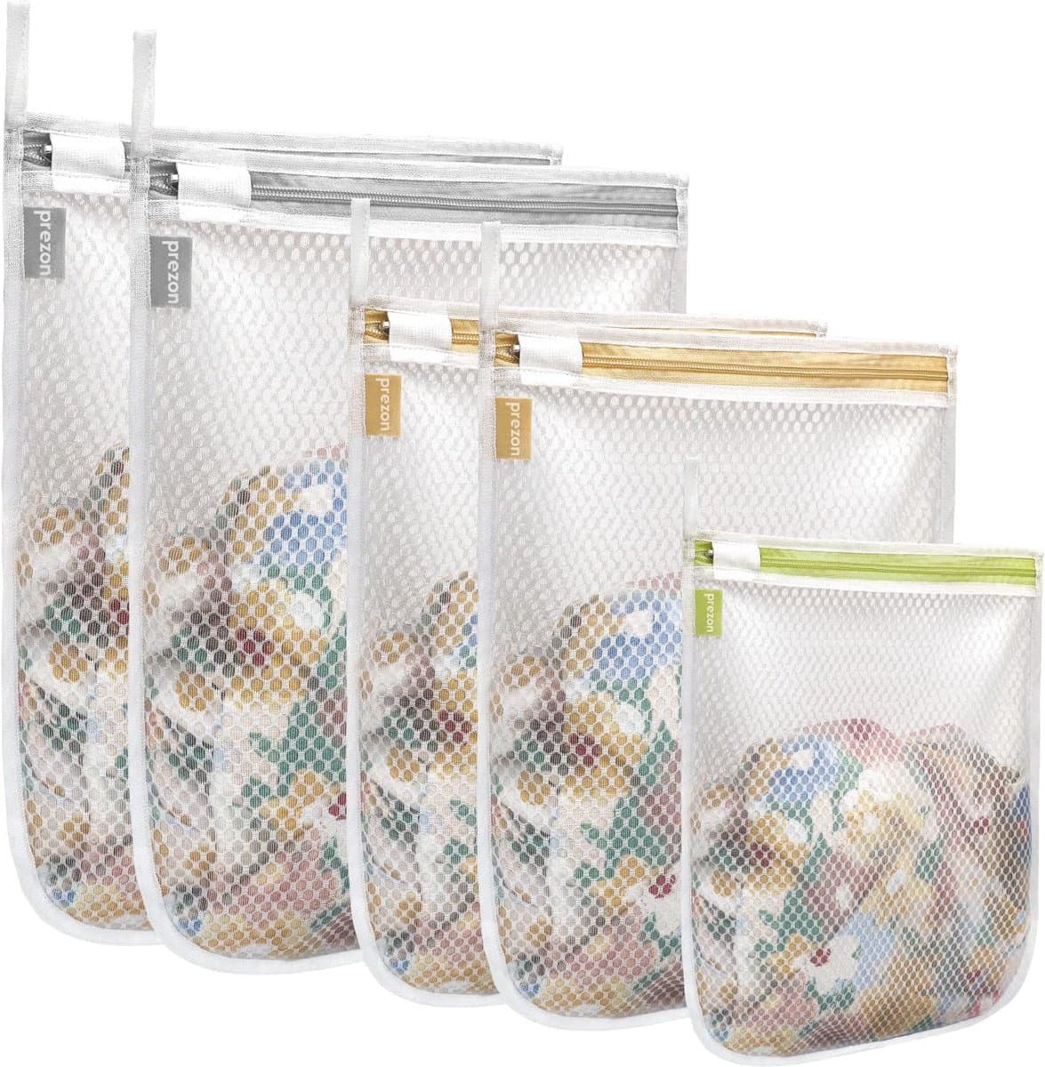 Mesh-Waszakken - Wasmachine-Waszakken - Herbruikbare En Duurzame Mesh-Waszakken Voor Delicate Blouses - Kousen - Ondergoed - Bh's - Lingerie En Babykleding - 5-Delige Set (2L + 2M + S) — afbeelding 1