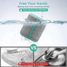 Waszak voor Schoenen en Sneakers XL met Extra Reinigingsvak en Versterkte Ritssluiting - Ideaal voor Wasmachine en Handwas, Grijs — thumbnail 4