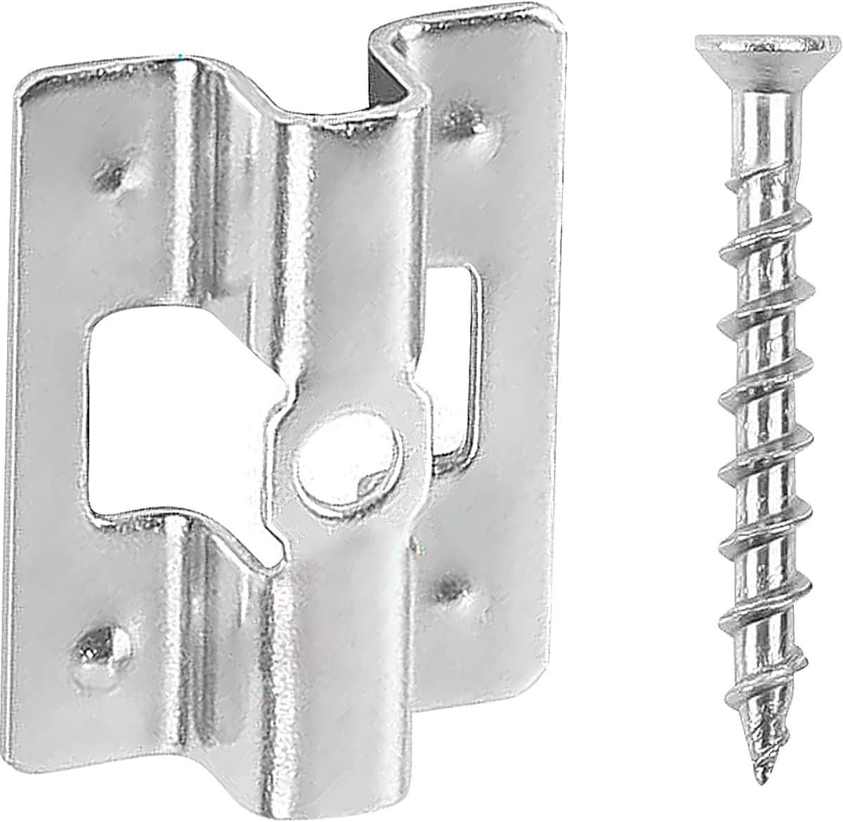 WPC-clips, 100 stuks, roestvrij staal, terrasclips, schroeven, bevestigingsclips, WPC-clips, klembereik 8/9/10 mm (8 mm) — afbeelding 1