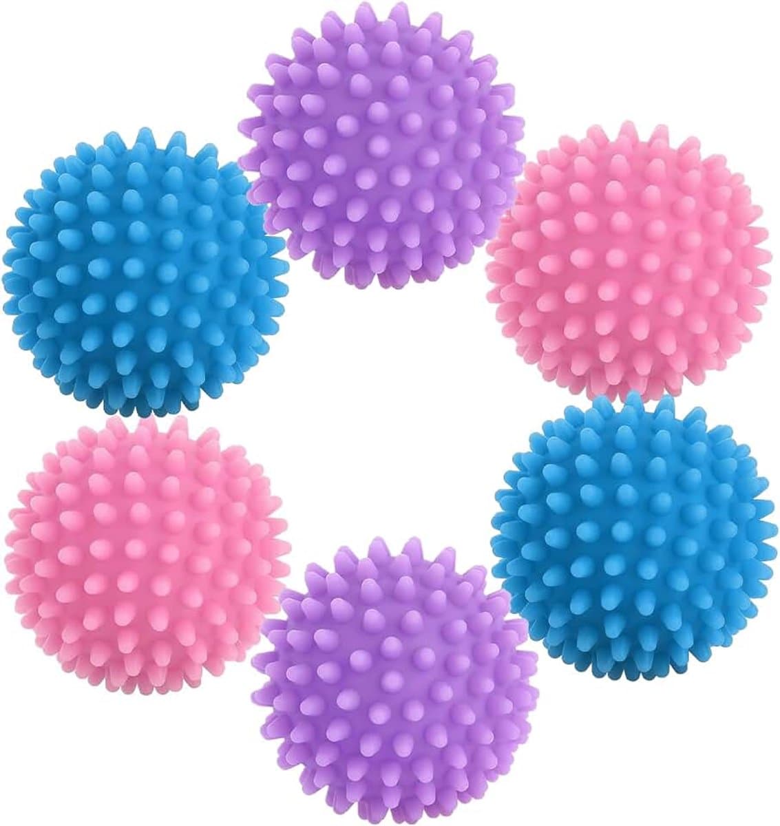 6 stuks drogerballen, droogballen, donsjas, drogerballen voor droger, herbruikbaar, verbetert de wasprestaties, geschikt voor droger en wasmachines/B — afbeelding 1