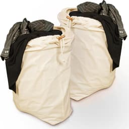 Waszak set van 2, 67 x 87cm EXTRA grote & slijtvaste waszak voor op reis, 100% katoen [Oeko-Tex gecertificeerd], waszak groot, waszak, vuile waszak voor op reis — thumbnail 2