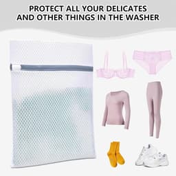 Set van 2 wasnetten voor wasmachine, 30 x 40 cm, waszak voor delicate kleding, lingerie, ondergoed, sokken, bescherming tegen vervorming — thumbnail 3