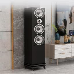Subwoofer Isolatiestandaard - Audioplatform Wielen - Thuisbioscoop Geluid - Minimaliseert Trillingen - 25mm Dik Bord - Zwart — thumbnail 4