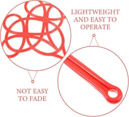 Tapijtklopper - Stofverwijderaar Dekens - Huishoudelijk Afstoffen - Lange Steel - 57.5 cm - Rood — thumbnail 4