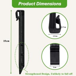 Omgoods - Set van 20 Plastic Grondankers voor Tuin en Tent — thumbnail 4
