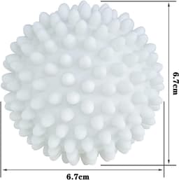 SnelShoppen - 6 Stuks Wasballen voor Wasmachine, Droogballen voor Tumble Dryer, Pluizige Was, Herbruikbare Hedgehog Ballen voor Thuis, Kleding en Scho — thumbnail 4