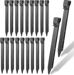 SnelShoppen - Plastic Grondankers 20 Stuks Tuinrand Pinnen voor Onkruidtegels, Grondpinnen, Kunststof Nagels voor Landschapsafwerking, Tenten en Tuinr — thumbnail 1