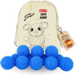 Wasdroger ballen 12 stuks - Natuurlijke wasverzachter - Vermindert kreukels - Voor drogen in wasmachine en droger - ShopVlot — thumbnail 1