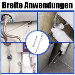 Flexibele kraanslangverlengstukken 10cm/20cm - 304 roestvrij staal - kinkvrije aansluiting - ShopVlot — thumbnail 4