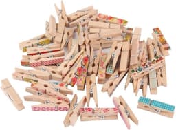 Houten Wasknijpers - Mini Knijpers - Foto's Ophangen - Diverse Kleuren - 35 cm - Willekeurig — thumbnail 3