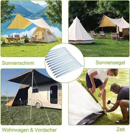 Grondanker - Staal - 30 cm - V-vormige Stevige Tentharingen met Oog - Voor Tent en Outdoorgebruik — thumbnail 2