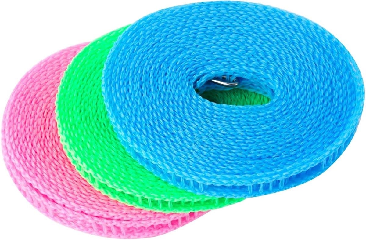 Waslijn caravan - 5 meter - PE materiaal - Winddichte en antislip waslijn voor binnen en buiten — afbeelding 1