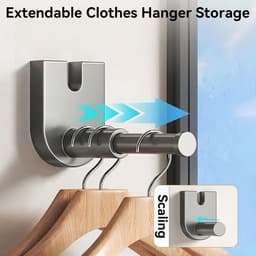 Waslijn caravan - Zwart - Uittrekbaar 4,2 m - Roestvrijstalen Waslijn met Anti-Doorhangfunctie - Voor Badkamer en Balkon — thumbnail 3