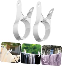 Grote Kledingknijpers - Wasknijpers Winddicht - Kleding Drogen - Aluminium Legering - 10.50X5.50X2.00CM - Zilver — thumbnail 5