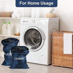 Waszak voor op Reis - Blauw - 60 x 45 cm - Waterdichte Opvouwbare Tas - Voor Vuile Kleding — thumbnail 5