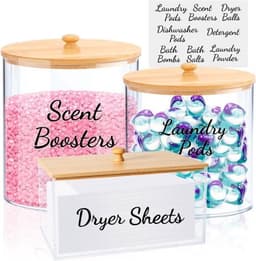 Opbergset voor Wasmiddelen: Containers voor Waspods, Drogerdoekjes en Accessoires — thumbnail 1