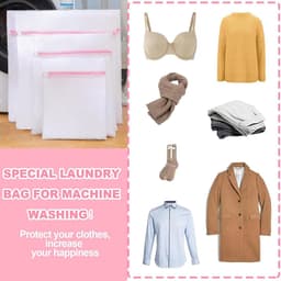 Waszakken voor de Wasmachine, Set van 3, Reiswaszak met Rits, Geschikt voor Kleding, Wol, en Delicate Stukken (40 x 50 cm) — thumbnail 3