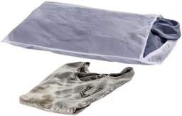 Wasnet, geschikt voor 3 kg kleding, waszak met ritssluiting voor de wasmachine, spaart fijne was, sokken & Co. bij elke wasbeurt, kookvast, van hoogwaardig polyester, 50 x 70 cm, wit — thumbnail 3
