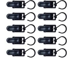 Verpakking van 10 grote wasknijpers, 360° draaibare haken met clips, kunststof wasklemmen, draaibare theedoeken, hangende broekhangers