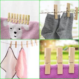 400 Stuks Houten Wasknijpers 6 cm - Duurzame Mini Clips voor Was, Kantoor, Foto's en Creatieve Projecten — thumbnail 5
