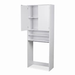 Wasmachinekast - wit - 63,5x174x30 cm - met opbergruimte — thumbnail 3