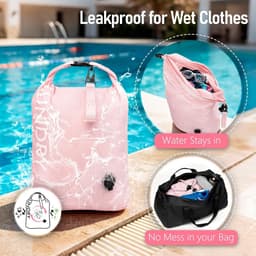 2 Pack Reiswaszakken, Waterdichte Compressiezakken voor Vuile Kleding, Ideaal voor Vakanties en Camping — thumbnail 5